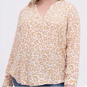 Torrid leopard shirt size 2 conversion 2X new with tags
